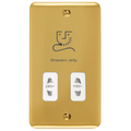 Click Deco Plus Polished Brass Shaver Socket DPBR100WH
