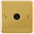 Click Deco Plus Polished Brass TV Socket DPBR065BK