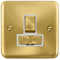 Click Deco Plus Satin Brass 13A Switched Spur DPSB751WH available from RS Electrical Supplies