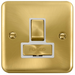 Click Deco Plus Satin Brass 13A Switched Spur DPSB751WH available from RS Electrical Supplies