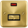 Click Deco Plus Satin Brass 13A Unswitched Spur with Neon DPSB753BK available from RS Electrical Supplies