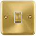 Click Deco Plus Satin Brass 20A Double Pole Switch DPSB722WH available from RS Electrical Supplies