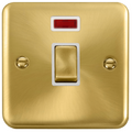 Click Deco Plus Satin Brass 20A Double Pole Switch with Neon DPSB723WH available from RS Electrical Supplies