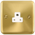 Click Deco Plus Satin Brass 2A Unswitched Socket DPSB039WH available from RS Electrical Supplies