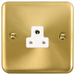 Click Deco Plus Satin Brass 2A Unswitched Socket DPSB039WH available from RS Electrical Supplies
