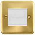 Click Deco Plus Satin Brass 2G Cable Brush Outlet DPSBBRUSHWH available from RS Electrical Supplies