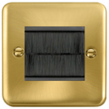 Click Deco Plus Satin Brass 2G Cable Brush Outlet DPSBBRUSHBK available from RS Electrical Supplies