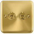 Click Deco Plus Satin Brass 2W & Int Toggle Switch DPSB4225 available from RS Electrical Supplies