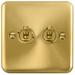 Click Deco Plus Satin Brass 2W & Int Toggle Switch DPSB4225 available from RS Electrical Supplies