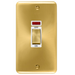 Click Deco Plus Satin Brass 45A Cooker Switch with Neon DPSB503WH available from RS Electrical Supplies