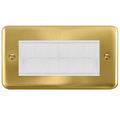 Click Deco Plus Satin Brass 4G Cable Brush Outlet DPSB4BRUSHWH available from RS Electrical Supplies