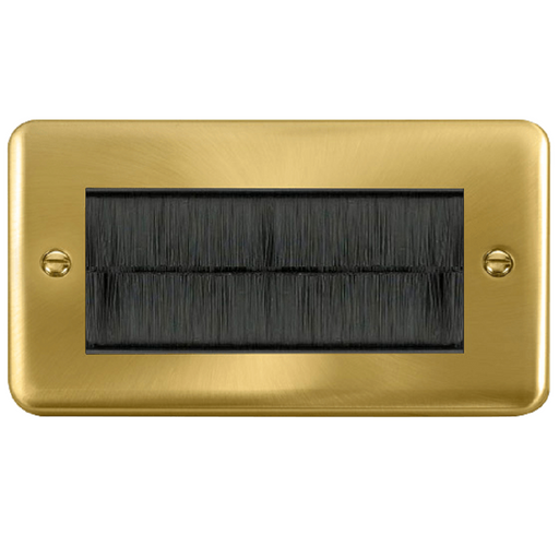 Click Deco Plus Satin Brass 4G Cable Brush Outlet DPSB4BRUSHBK available from RS Electrical Supplies