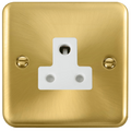 Click Deco Plus Satin Brass 5A Unswitched Socket DPSB038WH available from RS Electrical Supplies