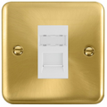 Click Deco Plus Satin Brass Cat5e Data Socket DPSBRJ45WH available from RS Electrical Supplies