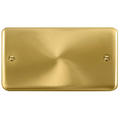 Click Deco Plus Satin Brass Double Blank Plate DPSB061 available from RS Electrical Supplies