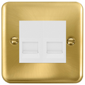Click Deco Plus Satin Brass Double Master Telephone DPSB121MWH available from RS Electrical Supplies