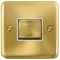 Click Deco Plus Satin Brass 10A Fan Isolator Switch DPSB520WH available from RS Electrical Supplies