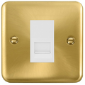 Click Deco Plus Satin Brass Master Telephone Socket DPSB120MWH available from RS Electrical Supplies