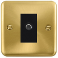 Click Deco Plus Satin Brass Satellite Socket DPSB156MBK available from RS Electrical Supplies