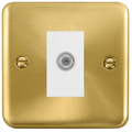 Click Deco Plus Satin Brass Satellite Socket DPSB156MWH available from RS Electrical Supplies
