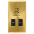 Click Deco Plus Satin Brass Shaver Socket DPSB100BK available from RS Electrical Supplies