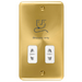 Click Deco Plus Satin Brass Shaver Socket DPSB100WH available from RS Electrical Supplies