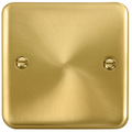 Click Deco Plus Satin Brass Single Blank Plate DPSB060 available from RS Electrical Supplies