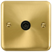 Click Deco Plus Satin Brass TV Socket DPSB065BK available from RS Electrical Supplies