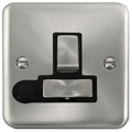 Click Deco Plus Satin Chrome 13A Switched Spur with Flex DPSC551BK