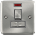 Click Deco Plus Satin Chrome 13A Switched Spur with Neon DPSC752GY