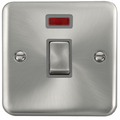 Click Deco Plus Satin Chrome 20A Double Pole Switch with Neon DPSC723GY