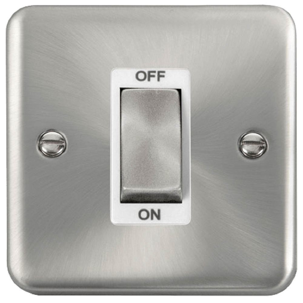 Click Deco Plus Satin Chrome 45A Cooker Switch DPSC500WH | RS ...