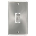 Click Deco Plus Satin Chrome 45A Cooker Switch DPSC502WH