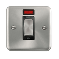 Click Deco Plus Satin Chrome 45A Cooker Switch with Neon DPSC501BK