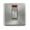 Click Deco Plus Satin Chrome 45A Cooker Switch with Neon DPSC501GY