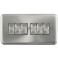 Click Deco Plus Satin Chrome 6G Light Switch DPSC416GY