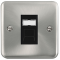 Click Deco Plus Satin Chrome Cat5e Data Socket DPSCRJ45BK