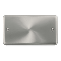 Click Deco Plus Satin Chrome Double Blank Plate DPSC061
