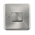 Click Deco Plus Satin Chrome 10A Fan Isolator Switch DPSC520WH