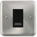Click Deco Plus Satin Chrome RJ11 Socket DPSC115MBK