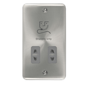 Click Deco Plus Satin Chrome Shaver Socket DPSC100GY