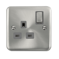Click Deco Plus Satin Chrome 13A Single Socket DPSC535GY
