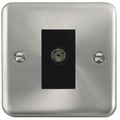 Click Deco Plus Satin Chrome TV Socket DPSC065MBK