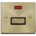 Click Deco Satin Brass 13A Unswitched Spur with Neon VPSB753BK Available from RS Electrical Supplies