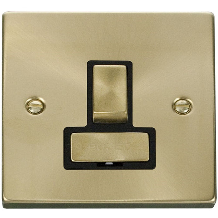 Click Deco Satin Brass 13A Switched Spur VPSB751BK