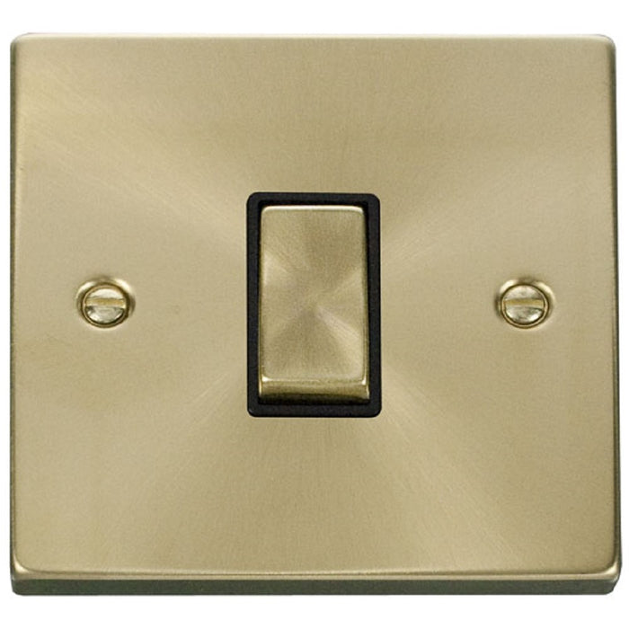 Click Deco Satin Brass 1G Light Switch VPSB411BK