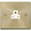 Click Deco Satin Brass 2A Unswitched Socket VPSB039WH Available from RS Electrical Supplies