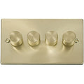 Click Deco Satin Brass 4G LED Dimmer Switch VPSB164 Available from RS Electrical Supplies