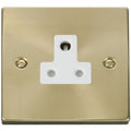 Click Deco Satin Brass 5A Unswitched Socket VPSB038WH Available from RS Electrical Supplies