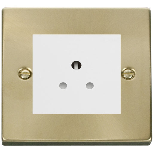 Click Deco Satin Brass 5A Unswitched Socket VPSB038MWH Available from RS Electrical Supplies